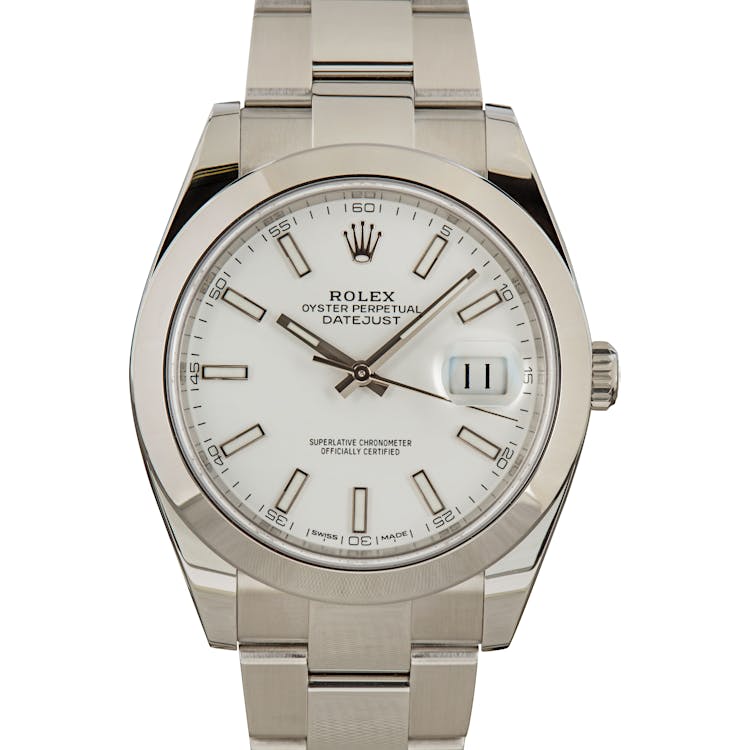 Used Rolex Datejust 41 Ref 126300 White Dial