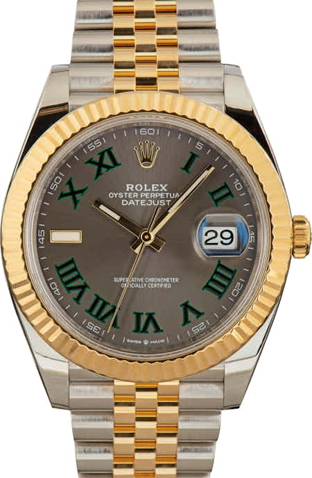 Pre-Owned Rolex Datejust 41 Ref 126333 Wimbledon Dial