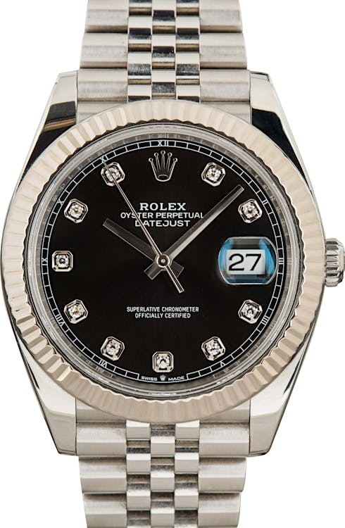 Rolex Datejust 41 Ref 126334 Black Diamond Dial
