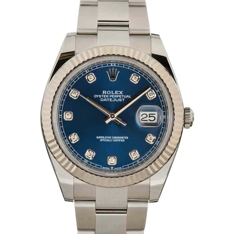 Rolex Datejust 41 Ref 126334 Blue Diamond Dial