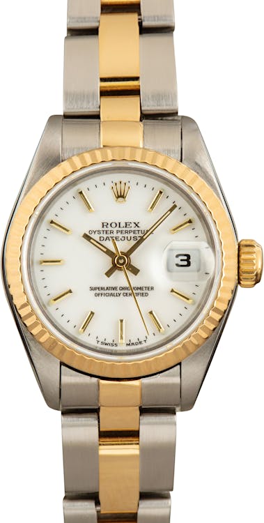 Pre-Owned Ladies Rolex Datejust 69173 White Dial