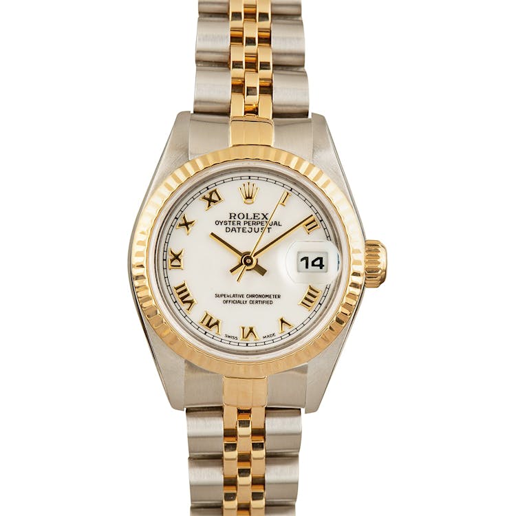 Used Rolex Datejust 79173 White Roman Dial