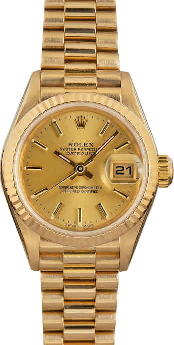 Pre-Owned Rolex Ladies Datejust 79178 18k Yellow Gold