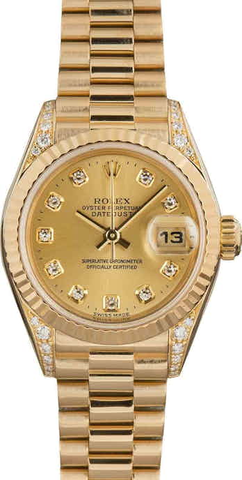 Ladies Rolex President 79238 18k Yellow Gold