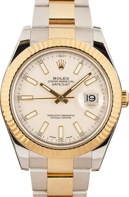 Rolex Datejust II Ref 116333 White Dial