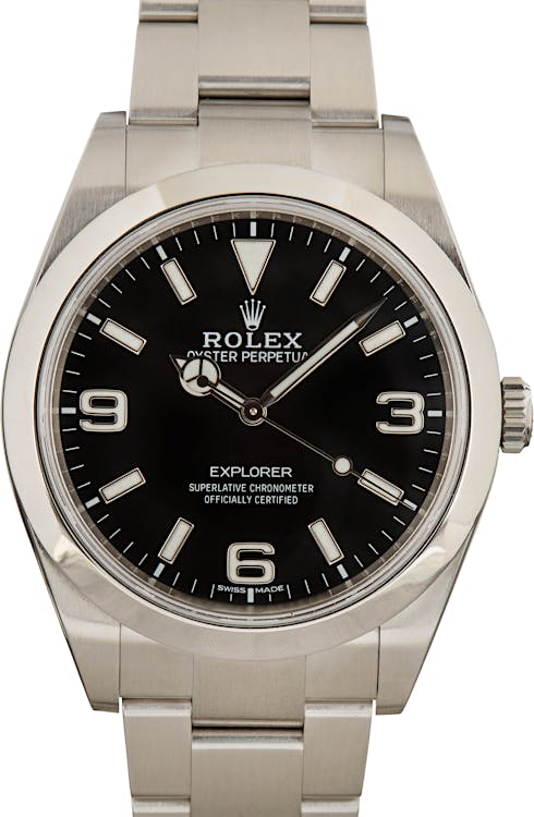 Rolex Explorer 214270 Arabic Markers Steel Oyster