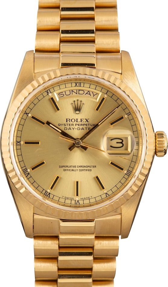 Buy Used Rolex Day-Date 18038 | Bob's Watches - Sku: 166013