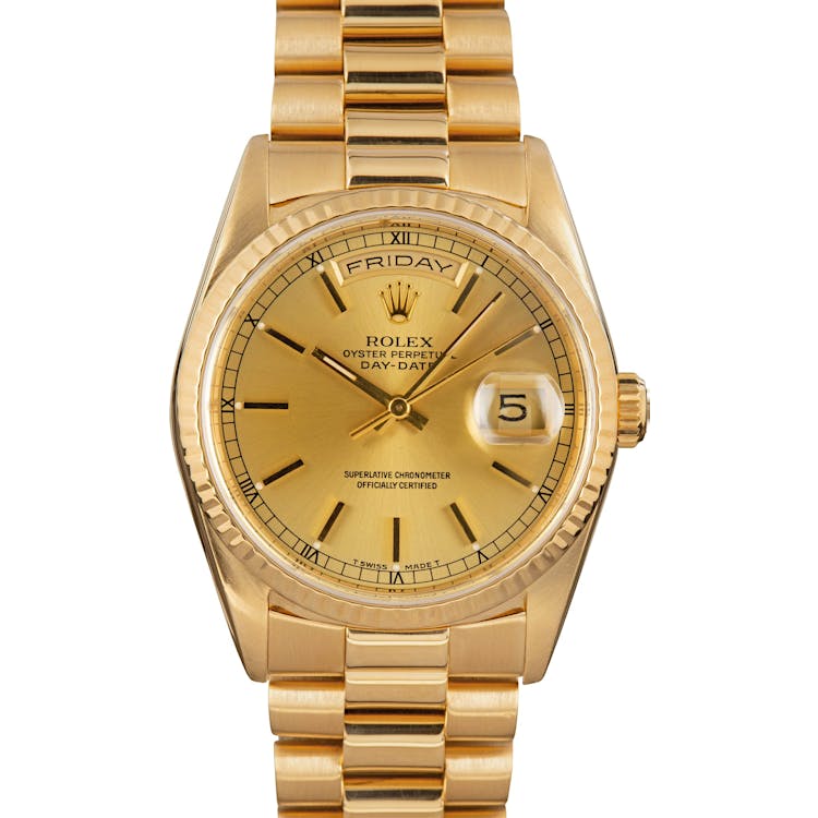 Pre-Owned Rolex President 18238 Fluted Bezel