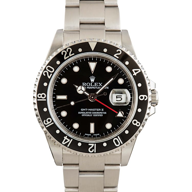 Pre-Owned Rolex GMT-Master II ref 16710 Black Dial