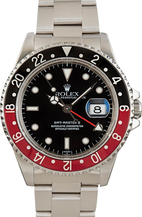 Used Stainless Steel Rolex GMT-Master II Ref 16710 Coke