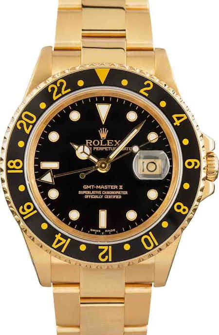 Rolex GMT Master II 16718 Jubilee 18K Yellow Gold