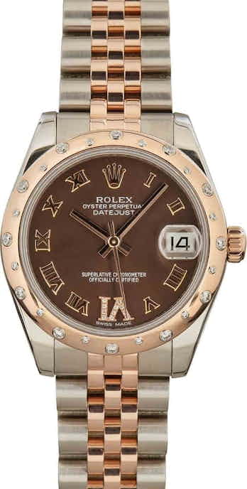 Ladies Rolex Datejust 178341 Steel & 18k Everose