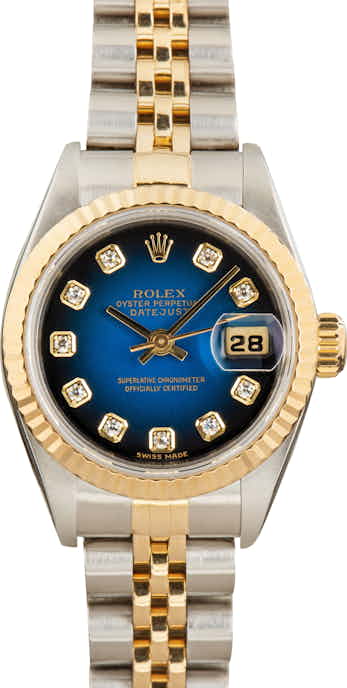 Rolex Lady-Datejust 69173 Blue Vignette Diamond