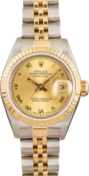 Datejust Ladies Rolex 69173 Champagne Dial