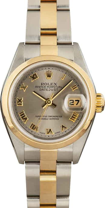 Pre-Owned Rolex Lady Datejust 79163 Slate Roman Dial