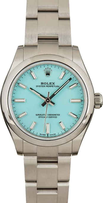 Pre-Owned Rolex Oyster Perpetual 277200 Turquoise Blue