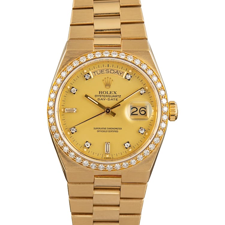 Rolex Oysterquartz Day-Date 19048 18k Yellow Gold