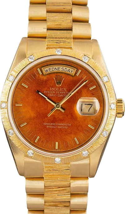 Used Rolex President Day-Date 18078 Wood Dial