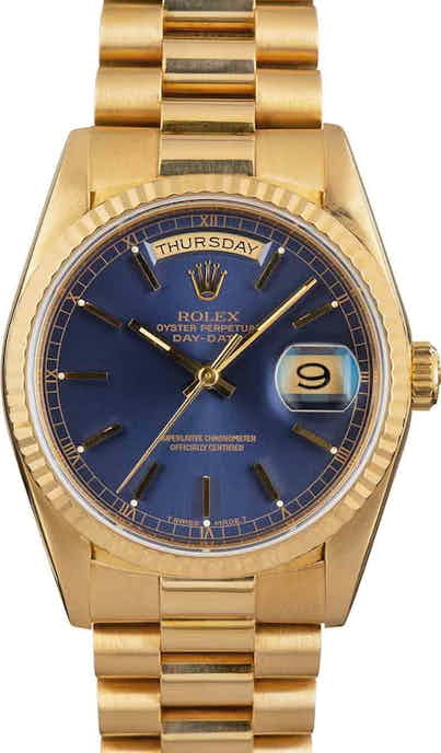 Rolex Day-Date President 18238 Blue Dial