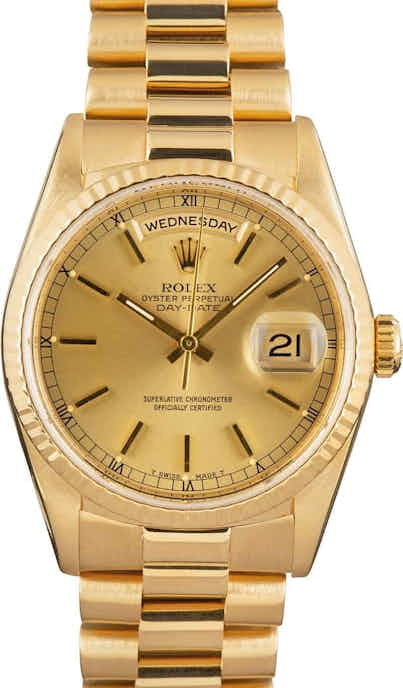 Rolex President Gold Day-Date 18238 Champagne Dial
