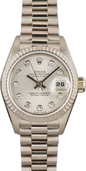 Ladies Rolex President 69179 Diamond Dial