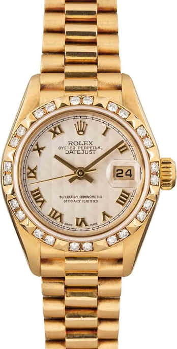 Ladies Rolex President 79258 Diamond Bezel