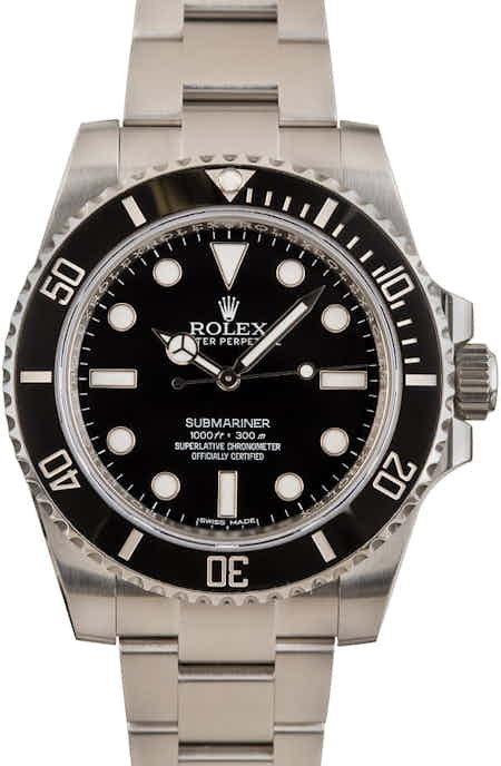 Rolex No Date Submariner 114060 Black Dial