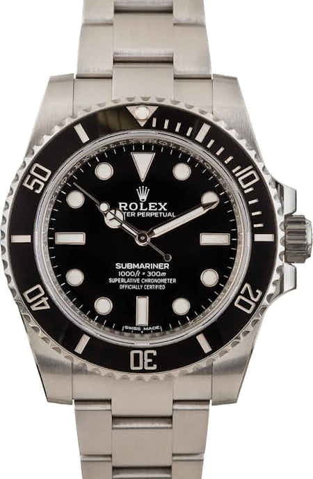 Pre Owned Rolex Submariner 114060 No Date Ceramic Bezel