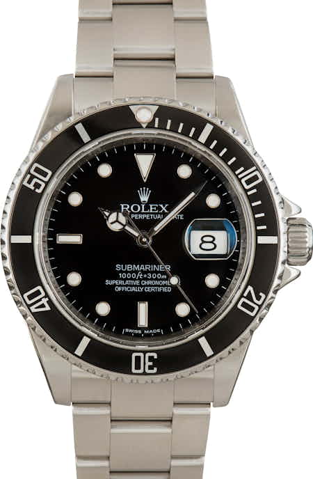 Pre-Owned Rolex Submariner 16610 Stainless Steel