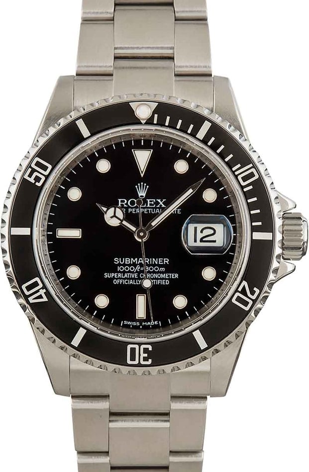 Buy Used Rolex Submariner 16610 Bob s Watches Sku 159667