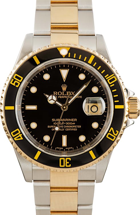 Pre-Owned Rolex Submariner 16613 Black Dial