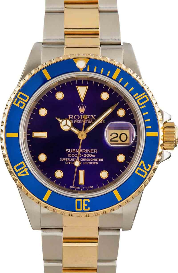 Rolex submariner two outlet tone blue price