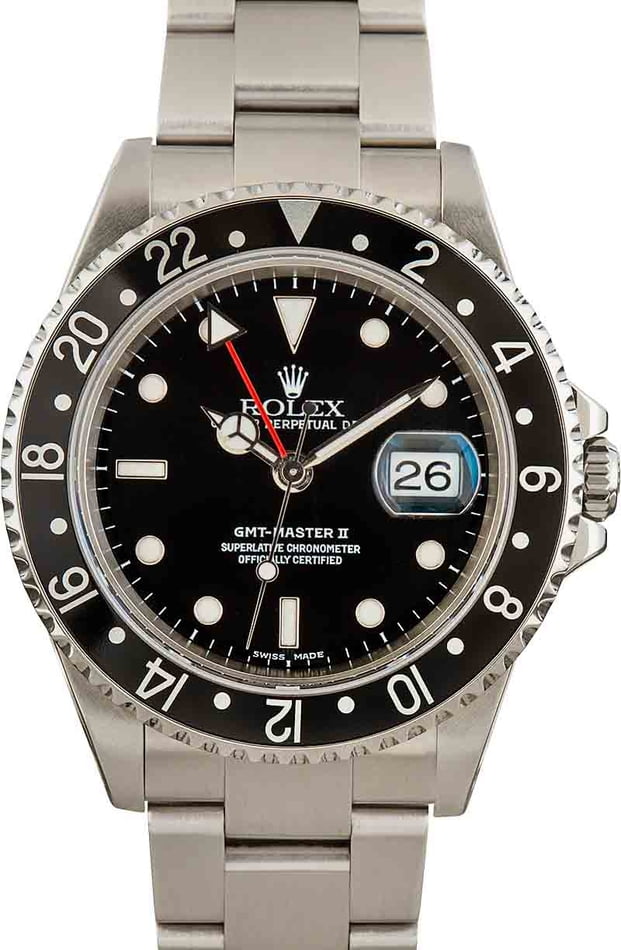 Buy Used Rolex GMT Master II 16710 Bob s Watches Sku 157132 T