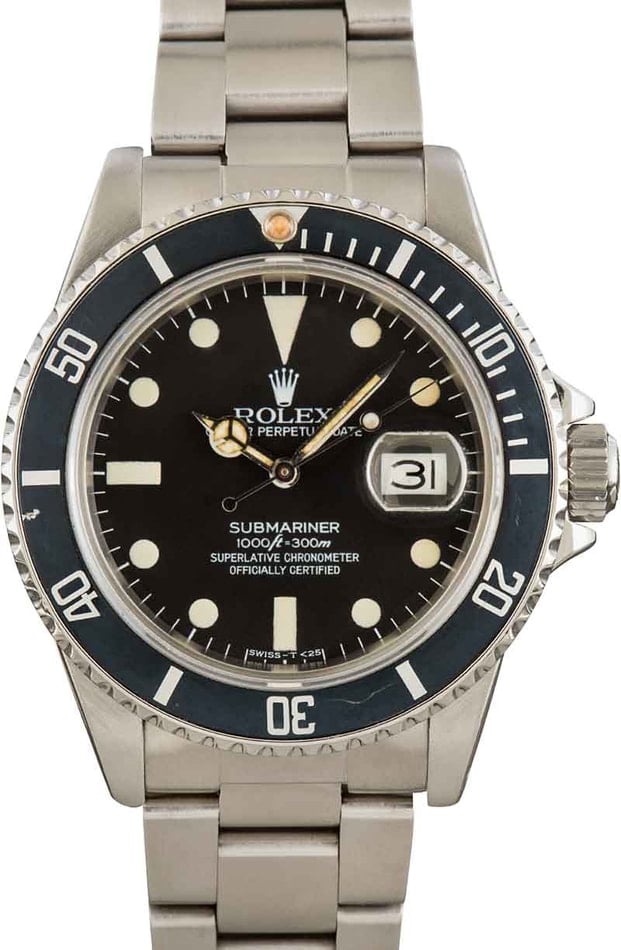 Buy Used Rolex Submariner 16800 Bob s Watches Sku 150186