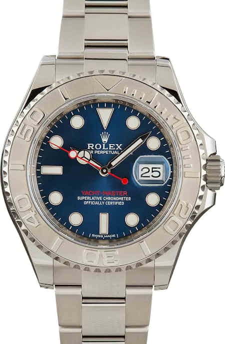 Used Rolex Yacht-Master 116622 Blue Dial Luminous