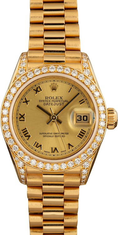Ladies Rolex President 79238 18k Yellow Gold