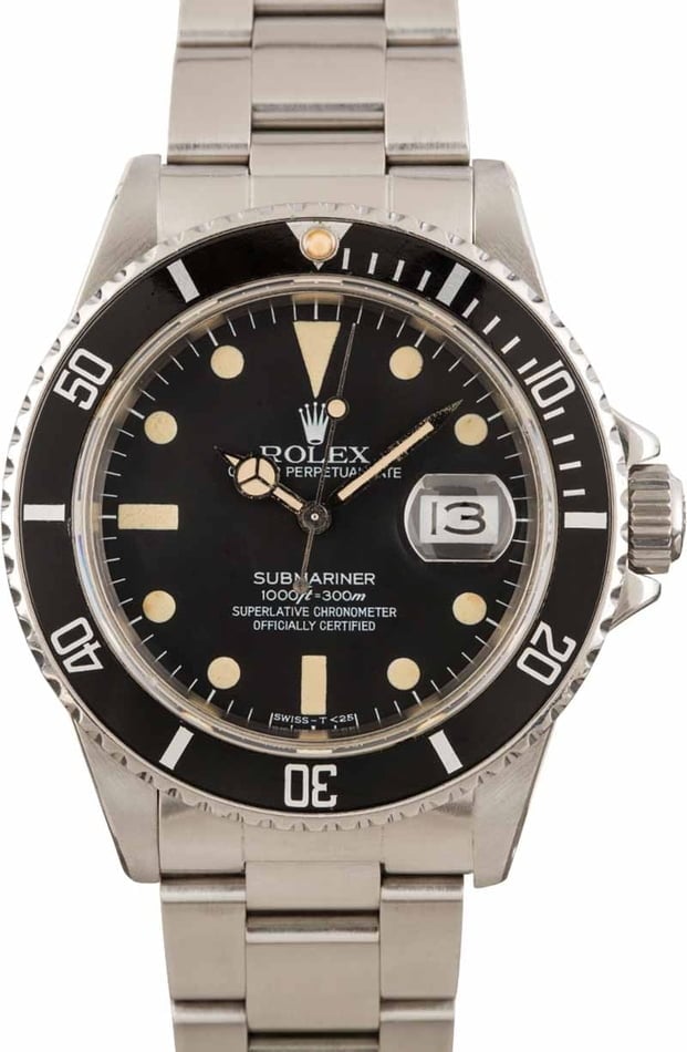 Buy Used Rolex Submariner 16800 Bob s Watches Sku 154317