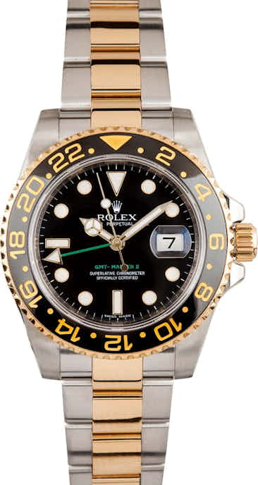 Pre-Owned Rolex Men's GMT Master II Ceramic Bezel Two-tone Watch