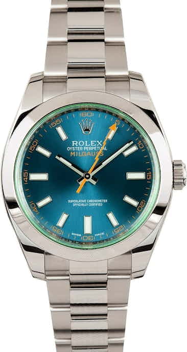 Rolex Milgauss 116400B Blue Dial