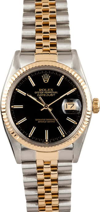 Men's Pre-Owned Rolex Oyster Perpetual DateJust Stainless Steel and Gold 16013