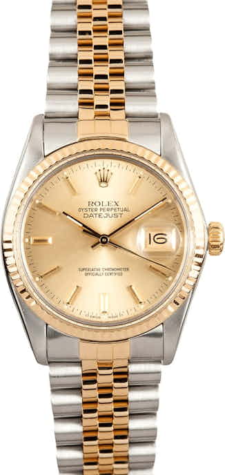 Datejust Rolex Stainless/Gold 16013 Men's