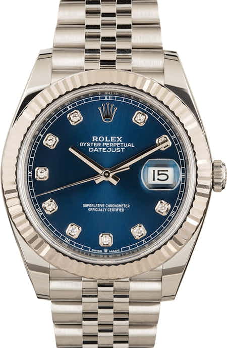 Rolex Datejust 41 Ref 126334 Steel Jubilee Blue Dial
