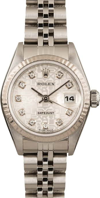 146684 x-1 Rolex Lady-Datejust 79174 Silver Diamond Dial