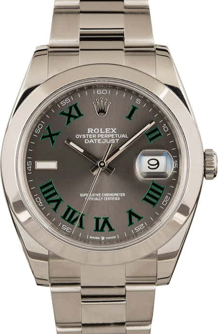 Rolex Datejust 41 Ref 126300 Rhodium Roman Dial