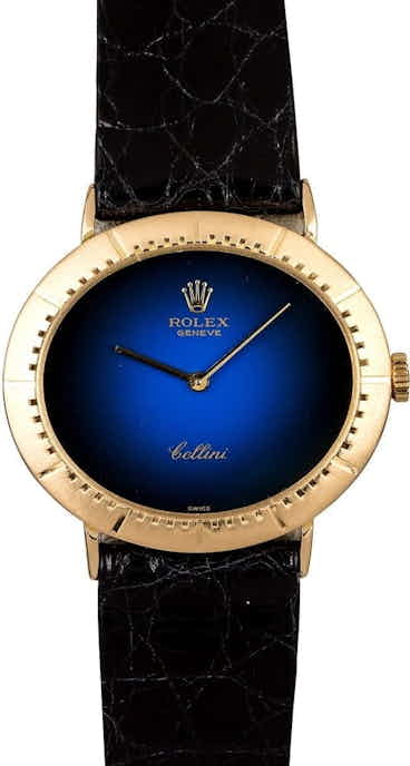 Rolex Cellini 4083 Blue Vignette Dial