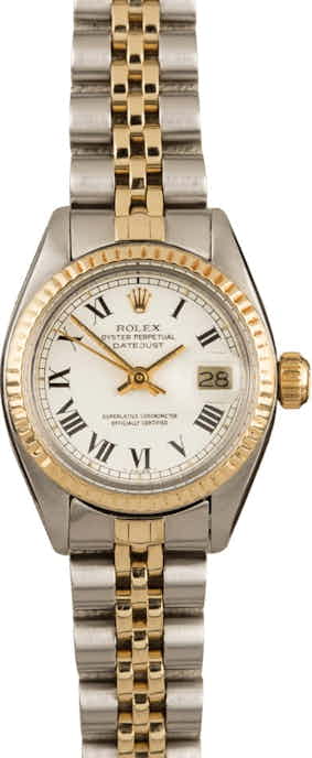 Pre-Owned Rolex Lady Datejust 6917 White Buckley Dial
