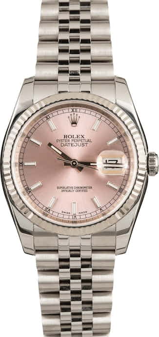 Pre-Owned Rolex Datejust 116234 Pink Dial