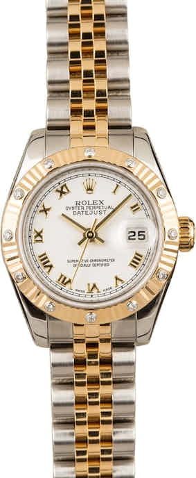 Rolex Lady Datejust Silver 179163 Luminescent Dial