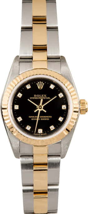 Lady Rolex Oyster Perpetual 76193 Diamond Dial