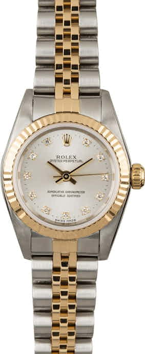 Rolex Oyster Perpetual Diamond Dial 76193